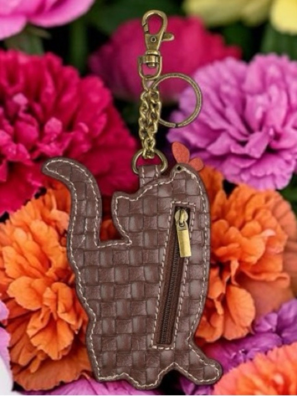 CHALA slim cat coin pouch, keychain key fob bag, charm aristocrats NWT - Picture 12 of 12